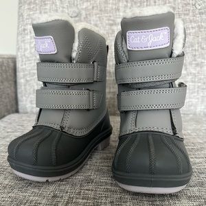 Toddler Cat & Jack Gray Snow Boots Size 6
